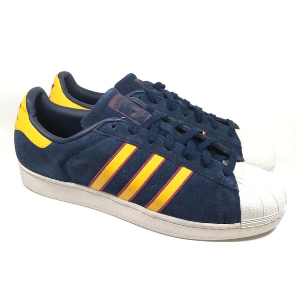 adidas superstar navy yellow